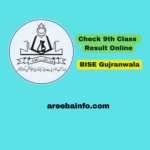 9th Class Gujranwala Board SSC Part 1 Annual Result 2024