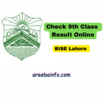 BISE Lahore Board Class 9th Annual Exam Result 2024