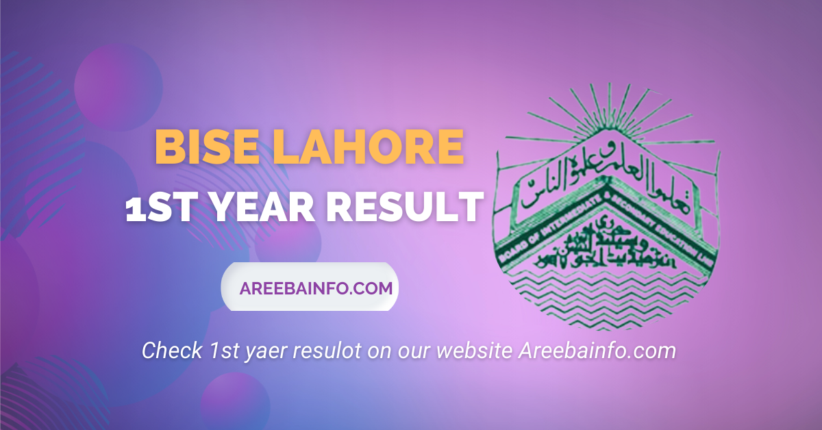 11th Class 1st Year Annual Exam Result BISE Lahore Board 2024